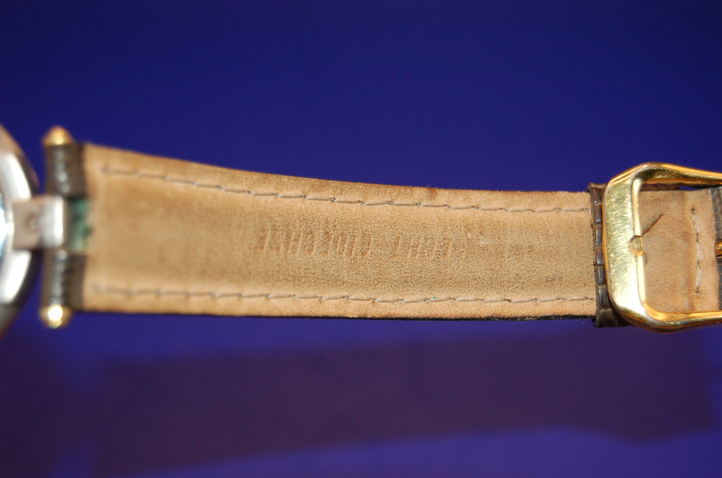 Rado Diastar kratzfest - Nahaufnahme Lederarmband und Schließe