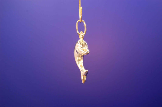 Delfin-Anhänger Gold 14 Karat - Elegantes Schmuckstück für Tierliebhaber – Juwelier Alen