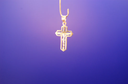 Kreuz-Anhänger aus 585er Gold (14 Karat, Gelb- oder Weißgold) Anhänger Juwelier Alen