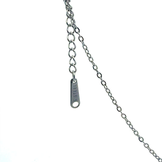 Edelstahl Kette 47 cm mit Anhänger Unendlichkeit Zirkonia