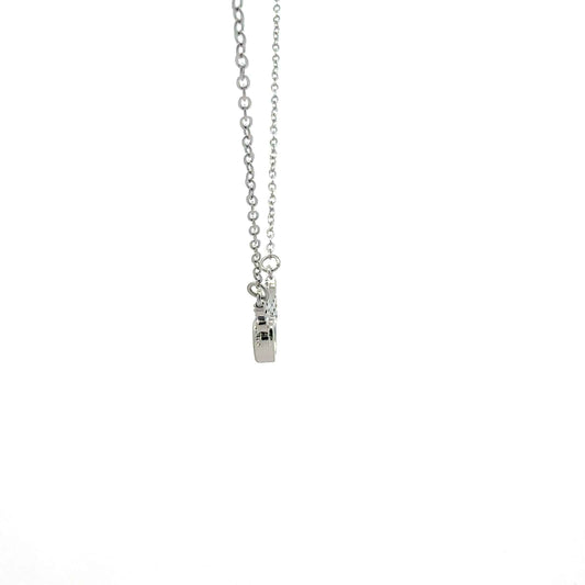 Edelstahl Kette mit Zirkonia-Anhänger – Juwelier Alen