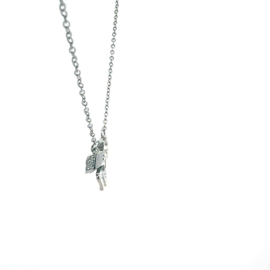 Edelstahl Kette mit Anhänger Kleeblatt & Zirkonia – Juwelier Alen