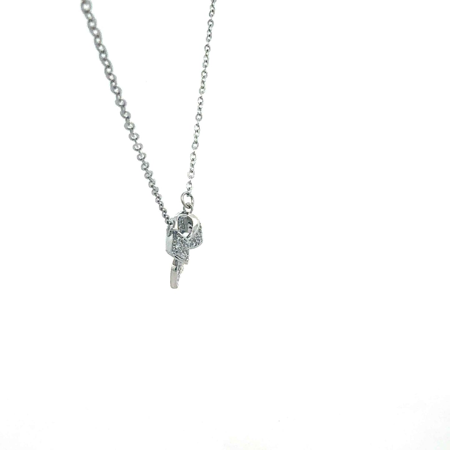 Edelstahl Kette mit Anhänger Kleeblatt & Zirkonia – Juwelier Alen