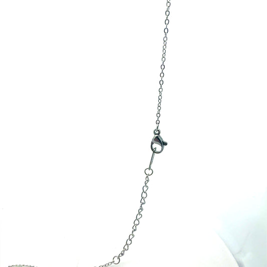 Edelstahl Kette mit Herz-Anhänger & Baguette-Zirkonia