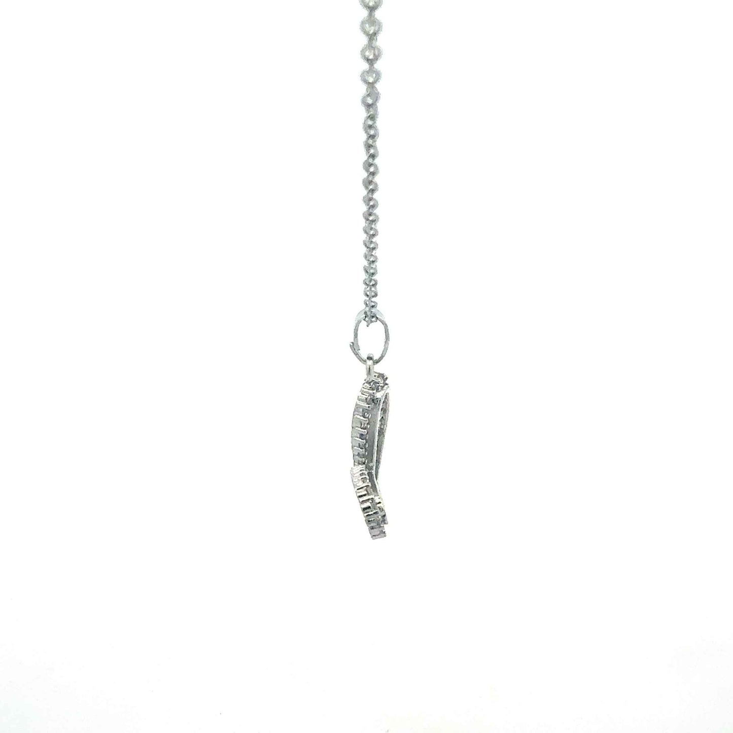 Edelstahl Kette mit Herz-Anhänger & Baguette-Zirkonia – Juwelier Alen