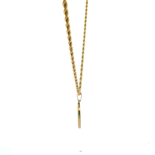 Edelstahlkette mit Blumen-Anhänger goldfarben vergoldet mit Blumen-Anhänger – Juwelier Alen