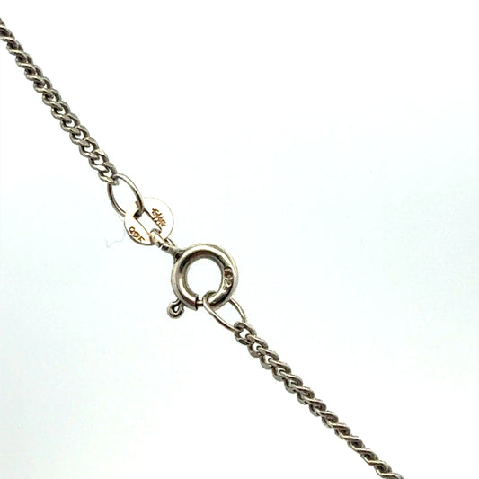 Silberkette 925 Panzerkette mit Kreuz-Anhänger – 47 cm, 4,82 g Anhänger Juwelier Alen