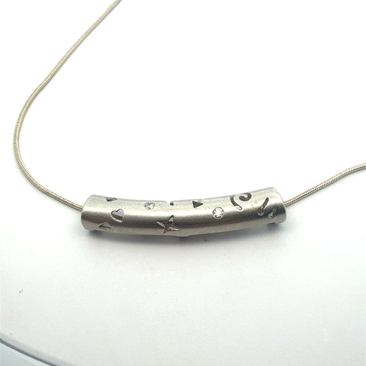 Silberkette 925 mit Zirkonia-Anhänger – 42 cm, 6,05 g Anhänger Juwelier Alen