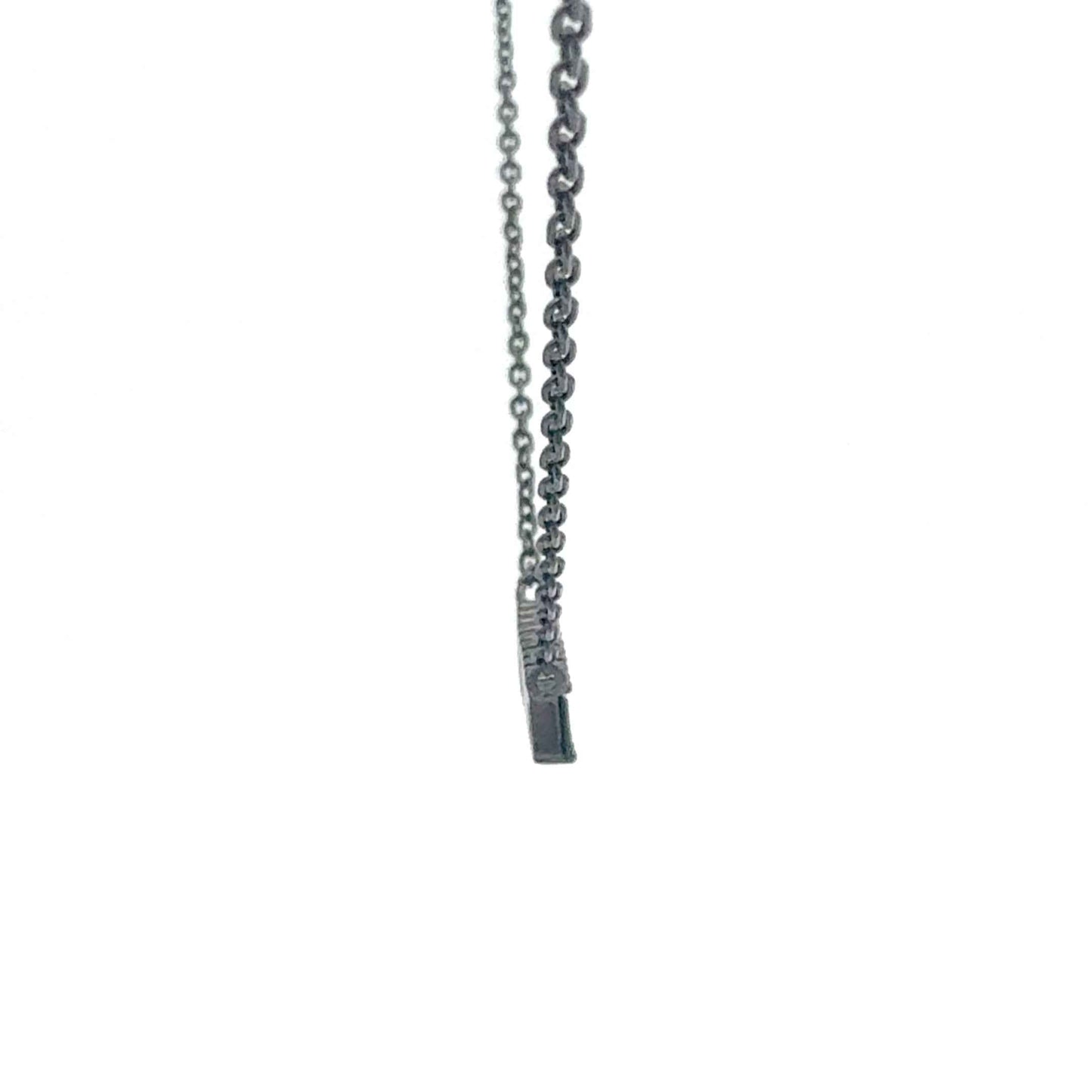 Oxidierte Silberkette 925 mit schwarzem Stein-Anhänger – Juwelier Alen