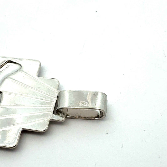 Kreuz-Anhänger aus 925er Sterlingsilber, eleganter Schmuckanhänger mit detailreicher Gestaltung, von Juwelier Alen