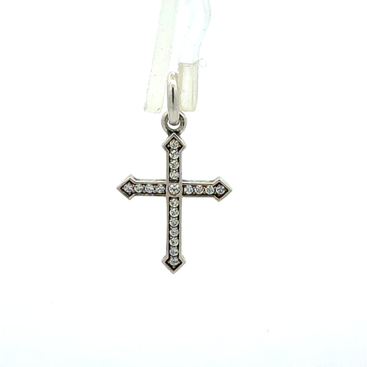 Anhänger Silber 925 – Kreuz mit Zirkonia, 1,24 g Anhänger Juwelier Alen