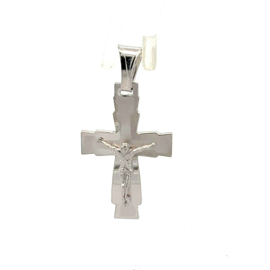 Sterlingsilber Kreuz Anhänger von Juwelier Alen, detailreiche silberne Schmuckanhänger mit christlichem Kreuzdesign