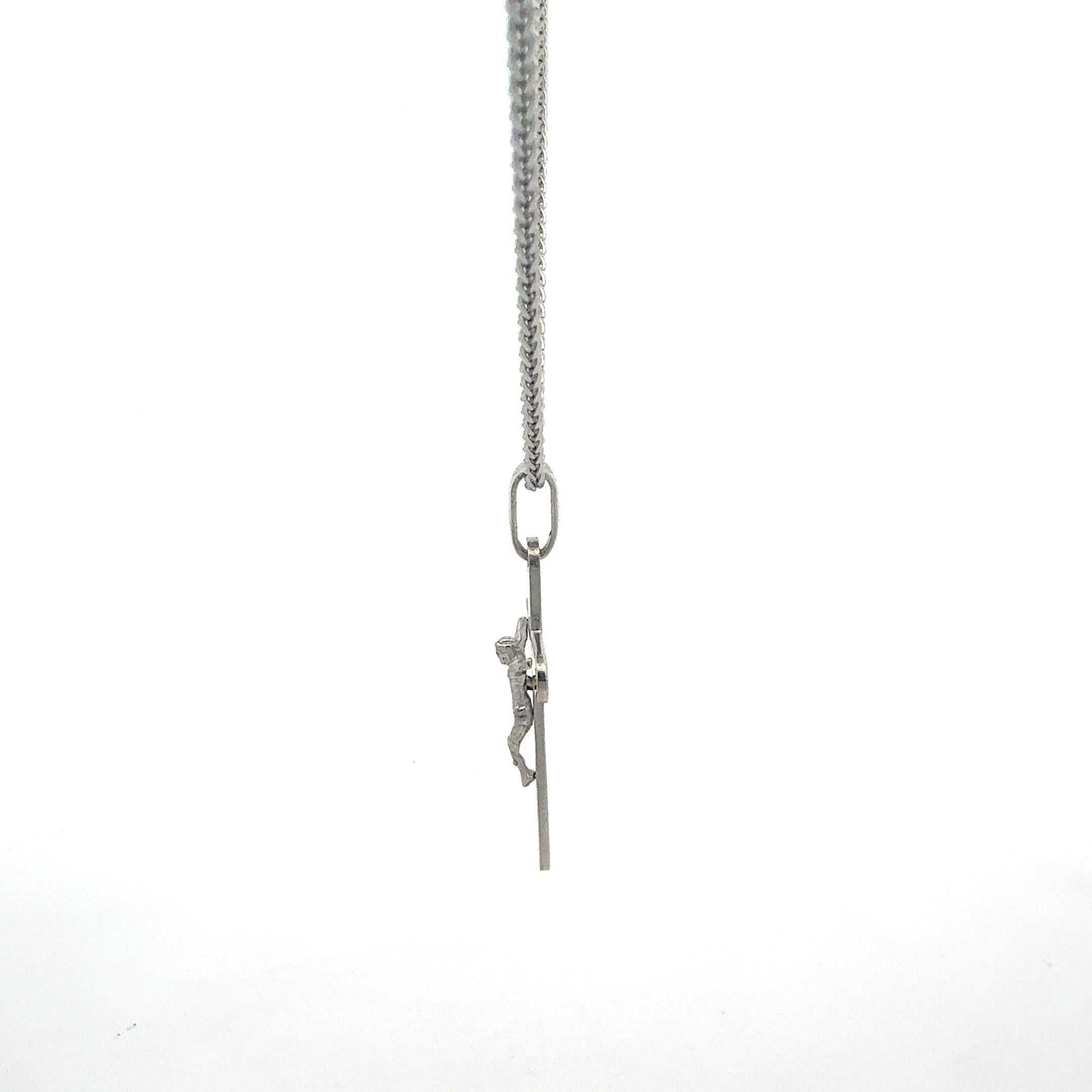 Sterlingsilber-Halskette mit Kreuz-Anhänger, elegante Schmuckkette von Juwelier Alen, detailreiche Verarbeitung, stilvolles Design