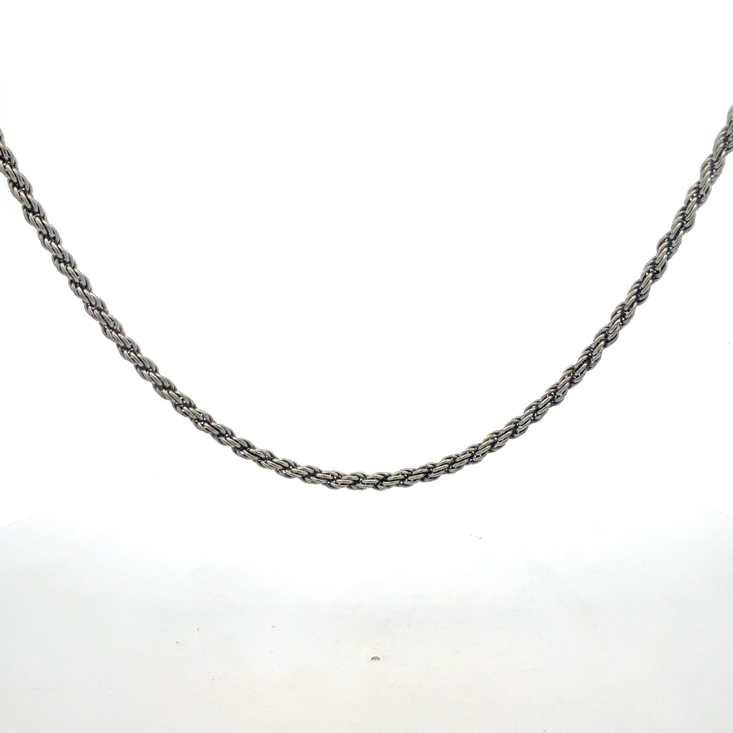 925 Silberkette 50 cm - Komplettansicht der Kordellkette