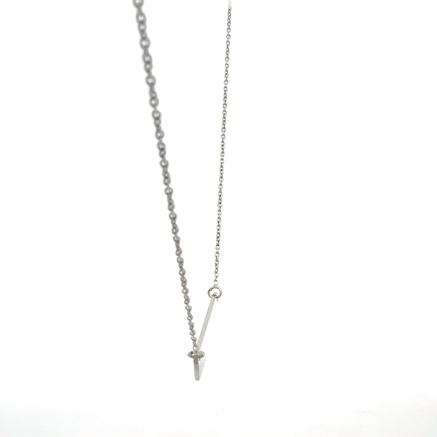 925 Sterlingsilber Kette mit individuellem Namensplättchen - Seitenansicht