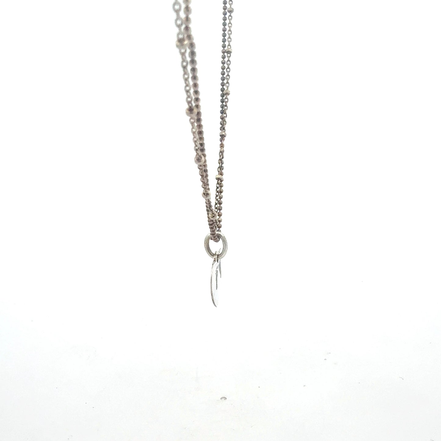 925 Silberkette mit Herz-Anhänger, Seitenansicht