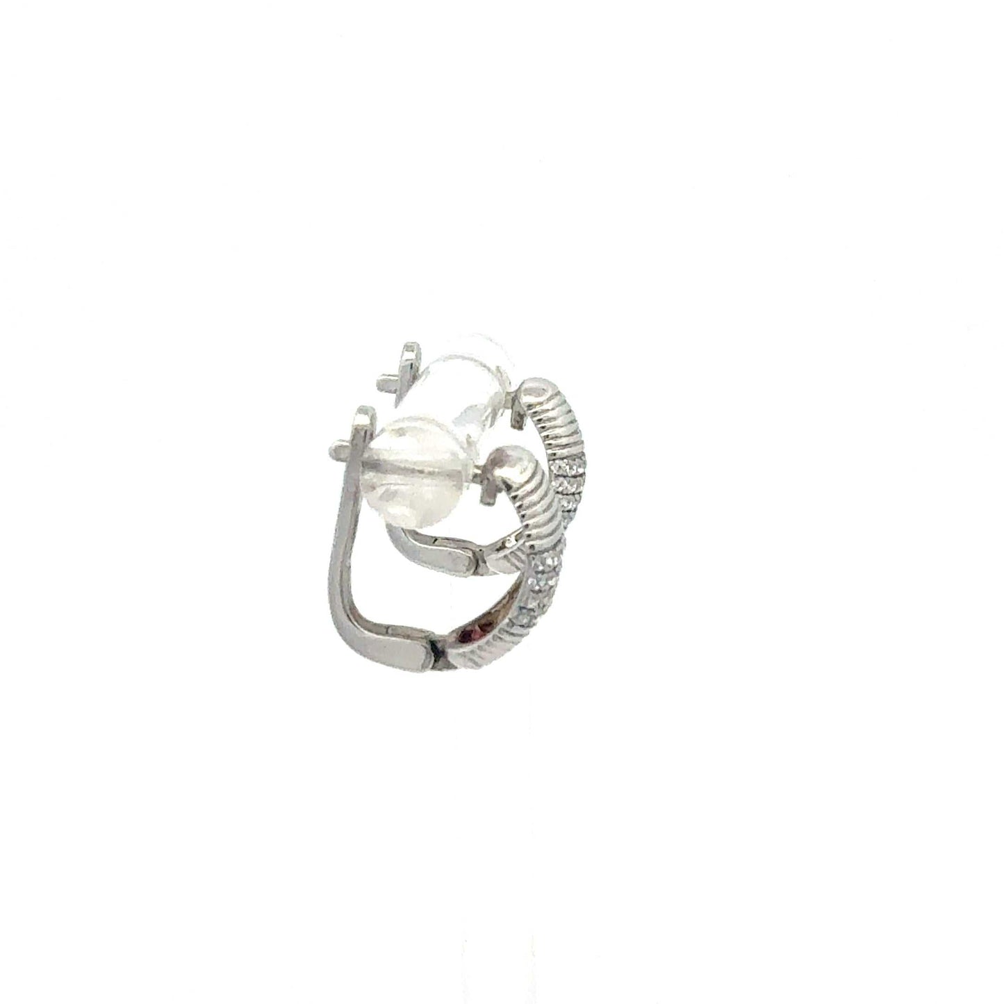 Sterlingsilber Ohrringe mit Zirkonia von Juwelier Alen, detailreiche Ohrschmuck mit funkelnden Steinen, elegante Damenohraccessoire