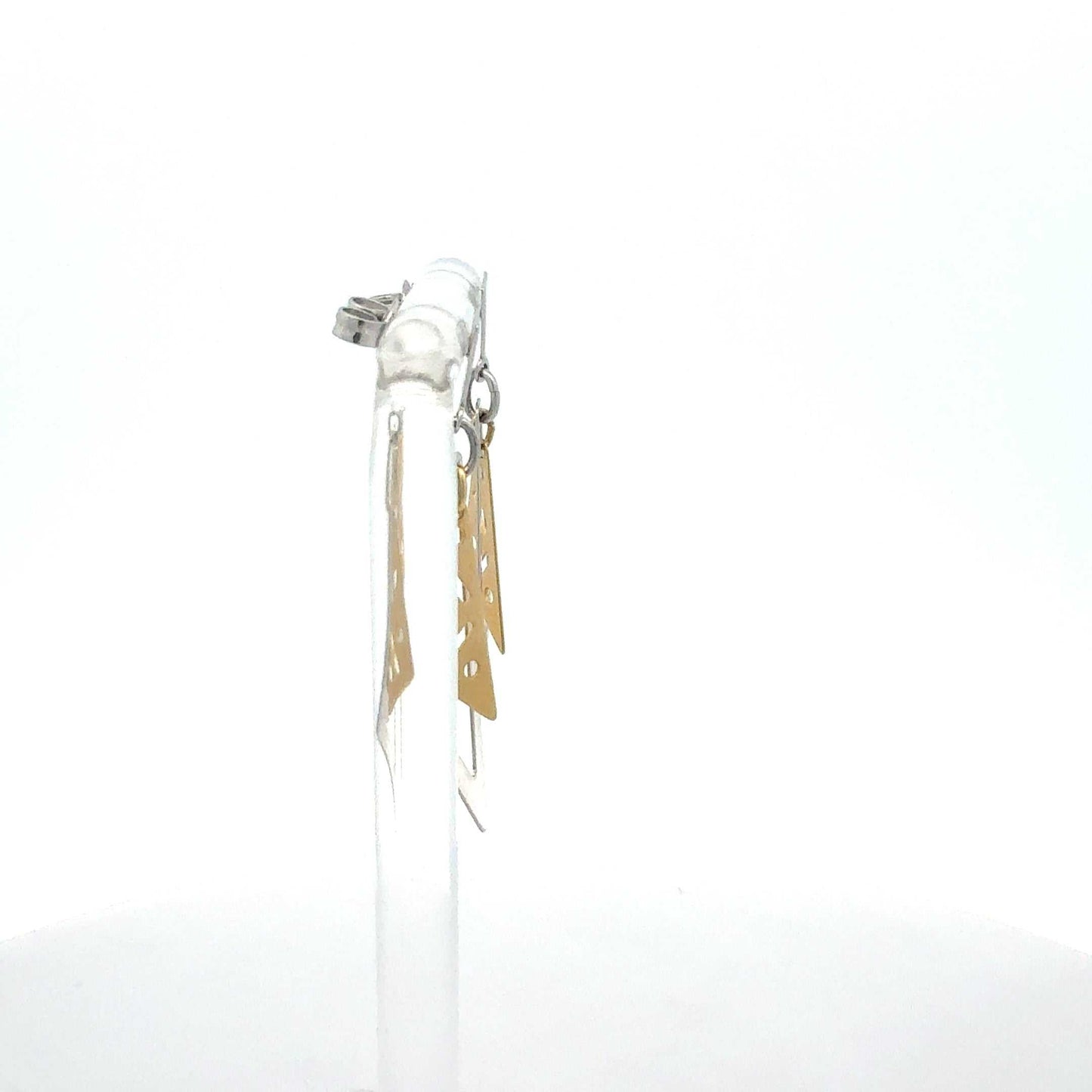 Sterling Silber Ohrringe halbvergoldet von Juwelier Alen, elegante Ohrringe mit 2,33 g.
