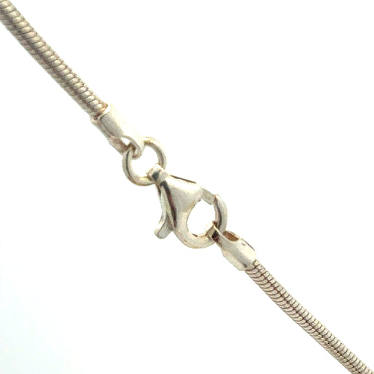 Silberkette 925 mit pinkem Stein Anhänger – 18,45g, 56cm Anhänger Juwelier Alen