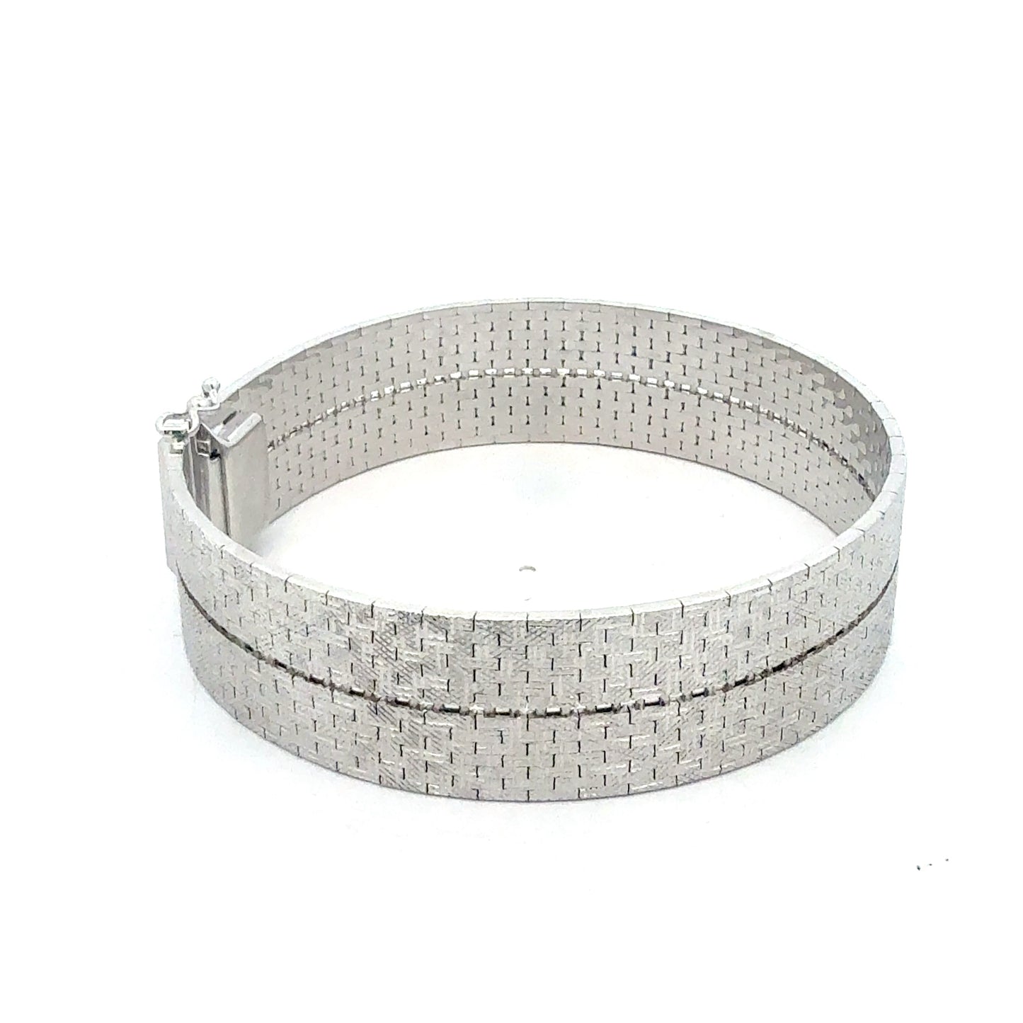 Massives Silberarmband 925 - Nahaufnahme der Glieder und Struktur