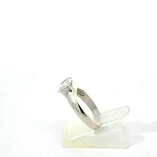925er Sterling-Silberring mit funkelnden Zirkonia-Steinen, eleganter Damenring von Juwelier Alen.