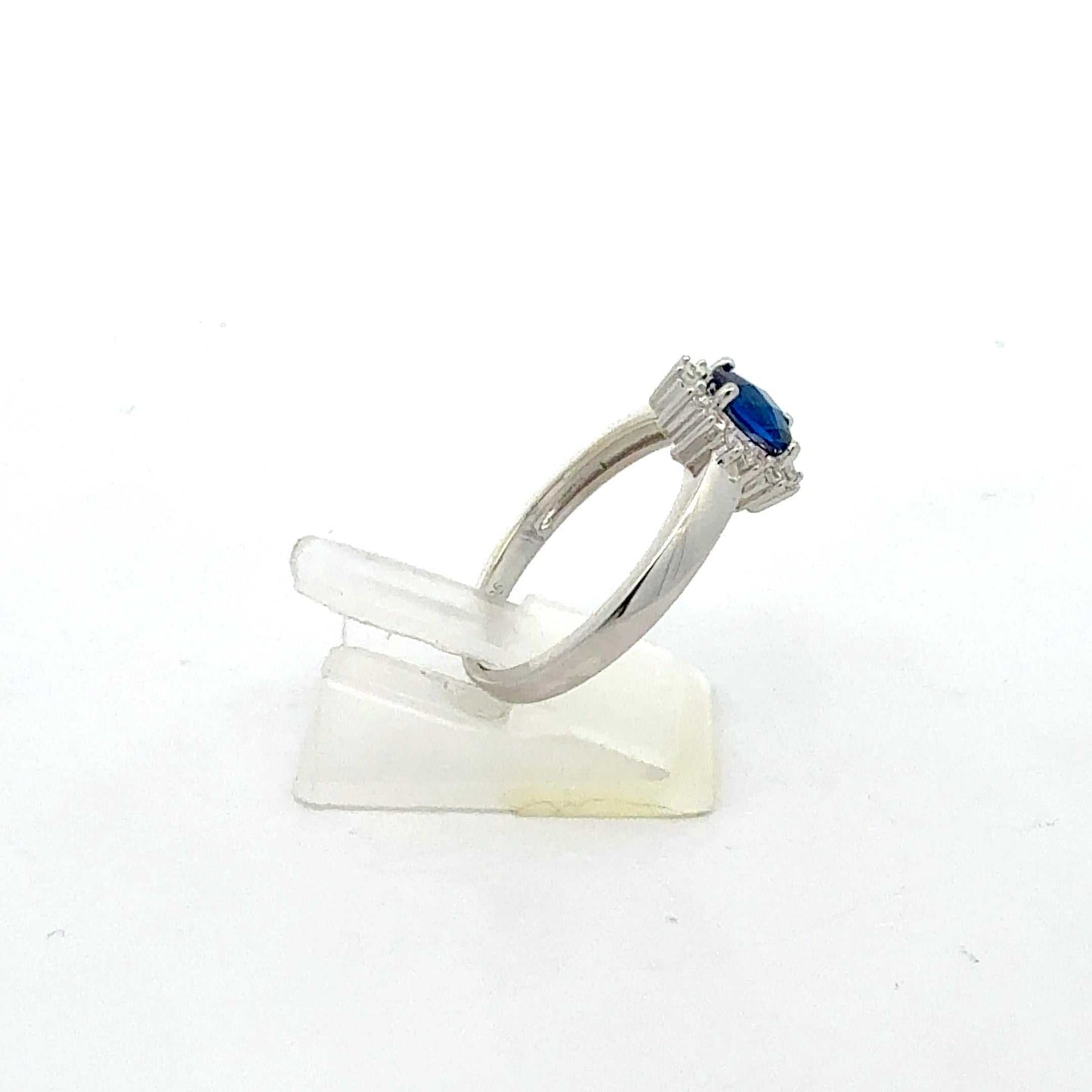 Ring Silber 925 mit blauem Stein & Zirkonia – Juwelier Alen
