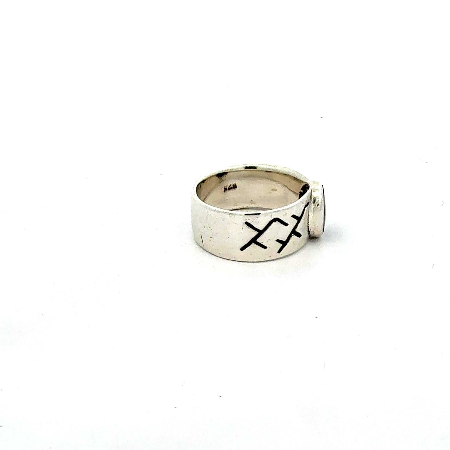 Ring aus 925 Sterling Silber mit Onyx (Größe 57 | 7,62 g) – Juwelier Alen