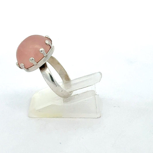 Ring aus 925 Sterling Silber mit Rosenquarz –(Größe 49 | 4,55 g) Ring Juwelier Alen