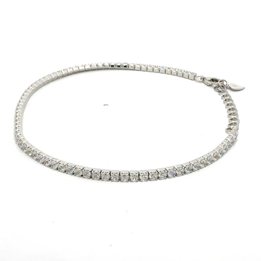 Sterlingsilber Tennis-Armband von Juwelier Alen mit vollbesetzten Zirkonia, elegantes Schmuckstück für Damen