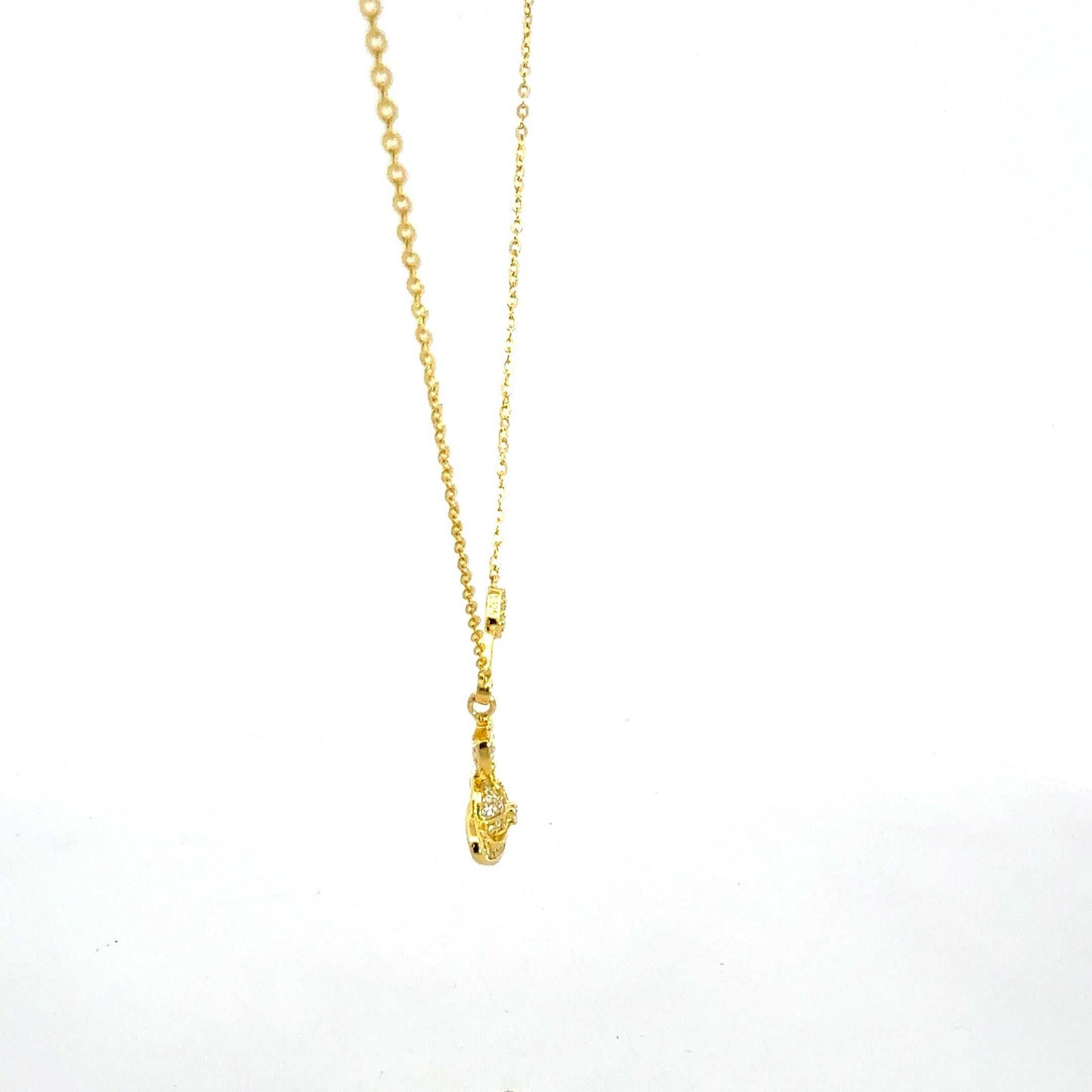 Silberkette 925 vergoldet – Zirkonia-Anhänger – Juwelier Alen