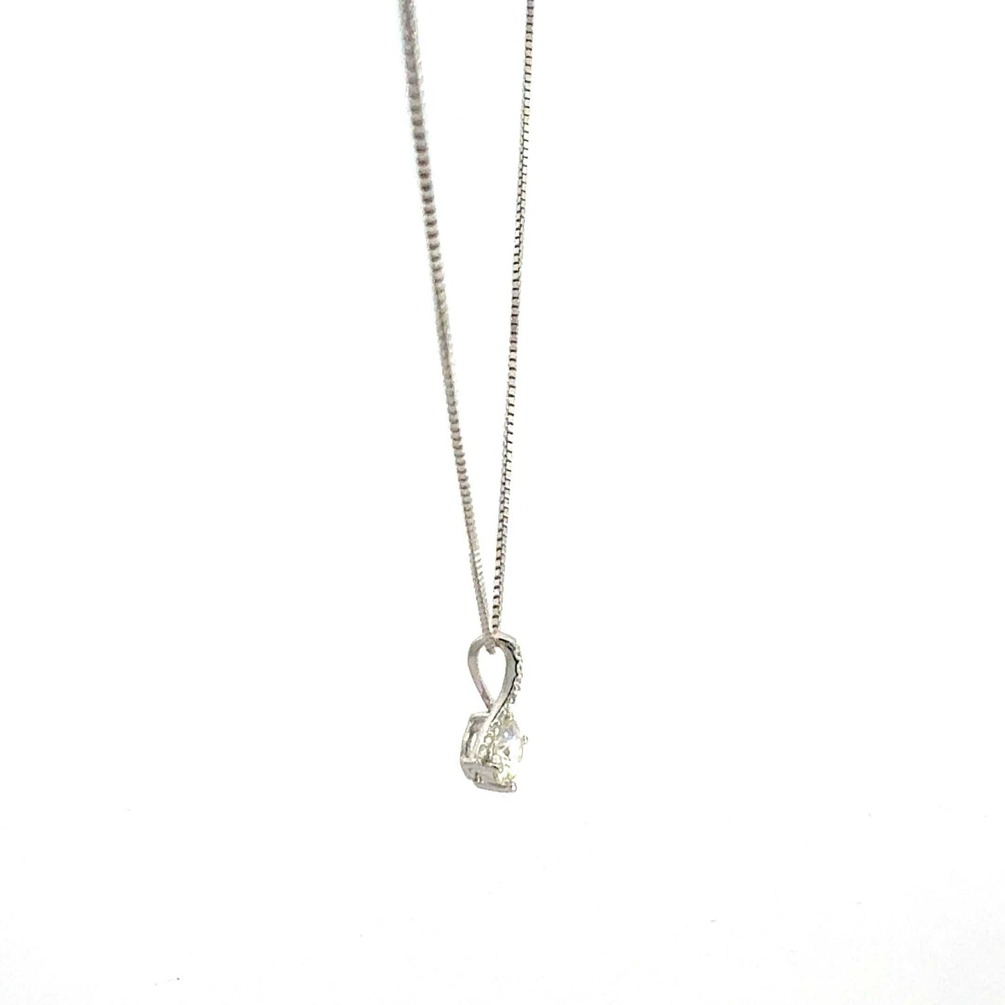 925 Silberkette mit Zirkonia Anhänger, Sterlingsilber – Juwelier Alen