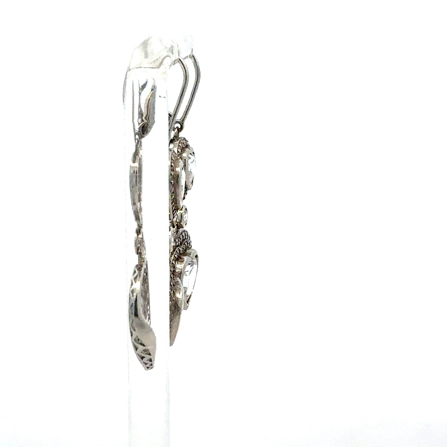 Elegante 925er Silber-Ohrringe – 10,10 g – mit wunderschönen Zirkonia in Herzform Ohrring Juwelier Alen