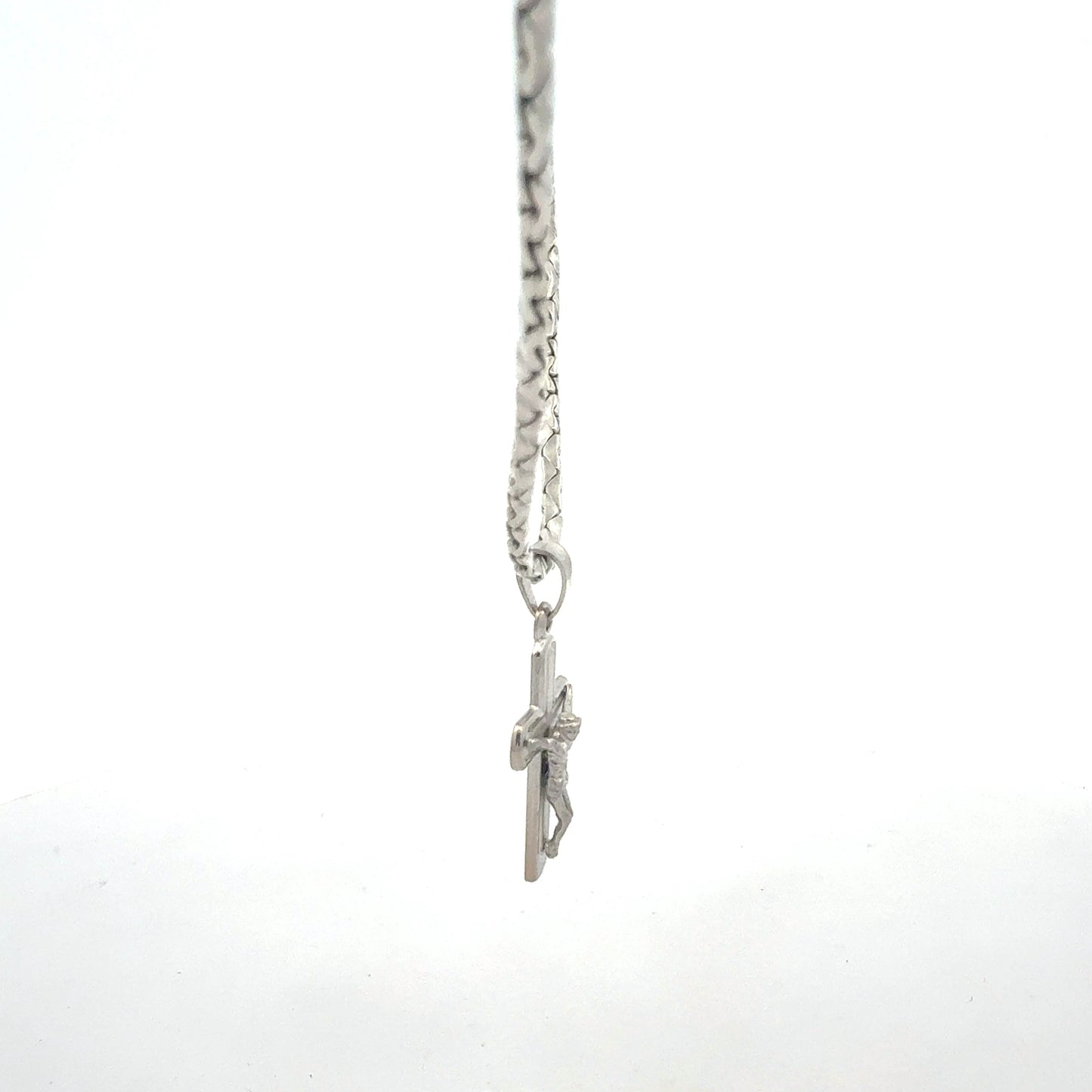 Silberkette 10,10 g – 925 – 45 cm – Kreuzanhänger Halskette Juwelier Alen