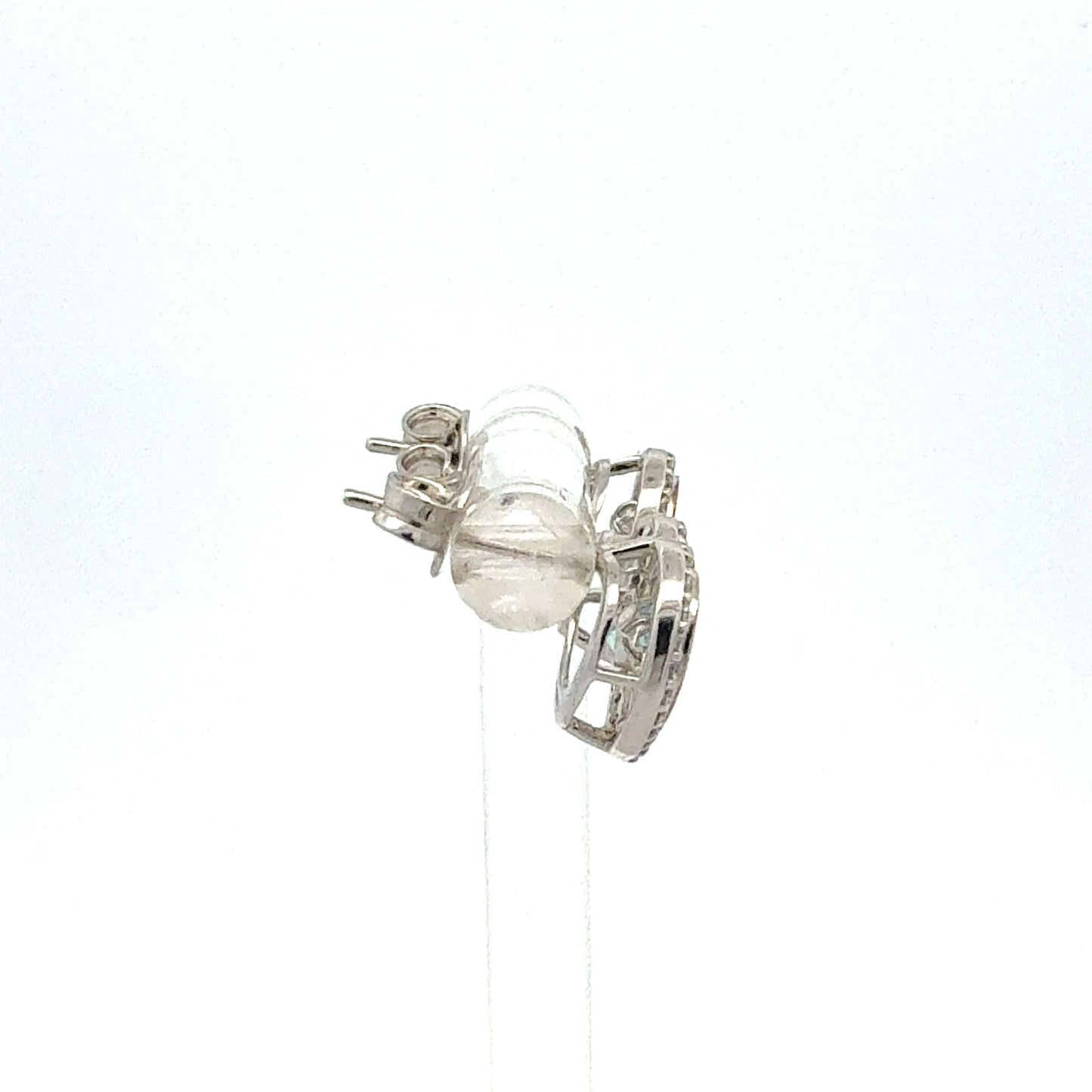 Silber Ohrringe Teil-Rosévergoldet – 925 – Stecker mit Zirkonia – Juwelier Alen