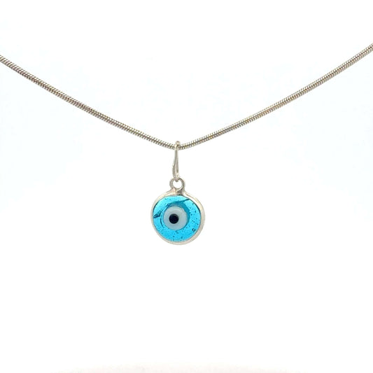 Silberkette 925 – Schlangenkette – Baby-Kette mit Nazar-Auge Anhänger – Juwelier Alen