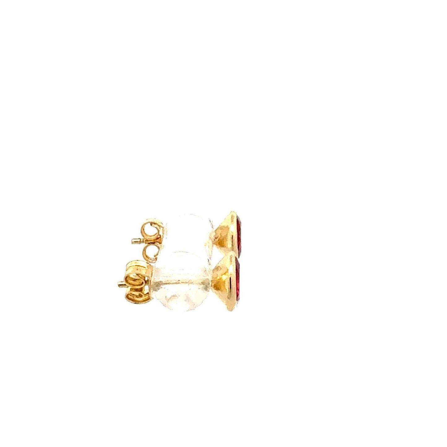 Ohrringe 585 / 14 Karat Gelbgold mit synthetischen Steinen – Juwelier Alen