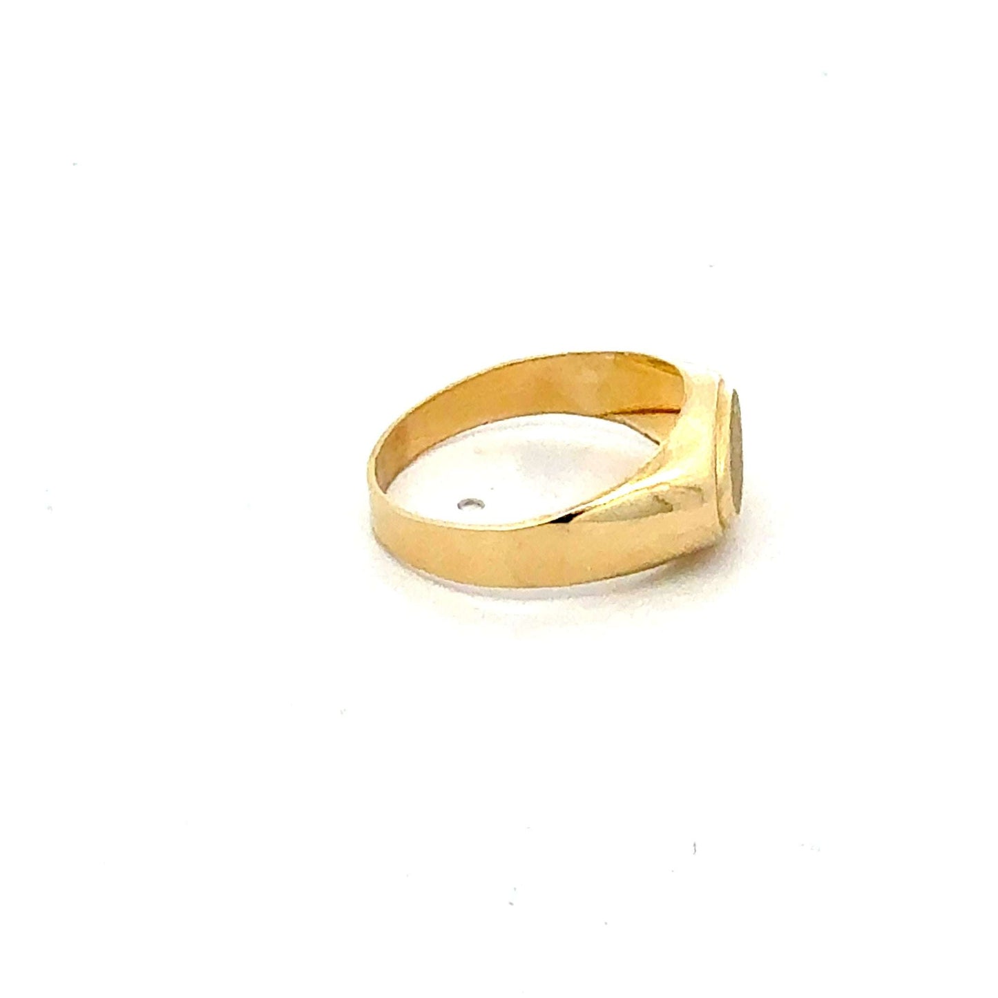 Gelbgold Herrenring 585 / 14 Karat – Siegelring Gravurmöglichkeit – Juwelier Alen