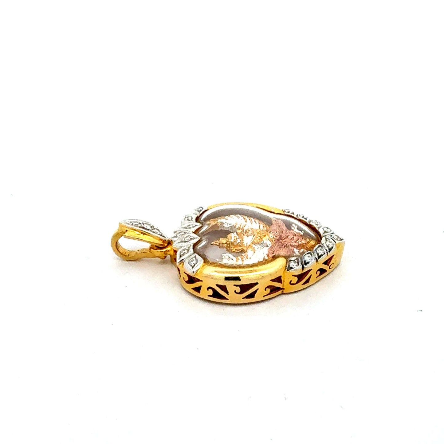 Bicolor Anhänger mit Brillanten – Thailand Stil – Juwelier Alen