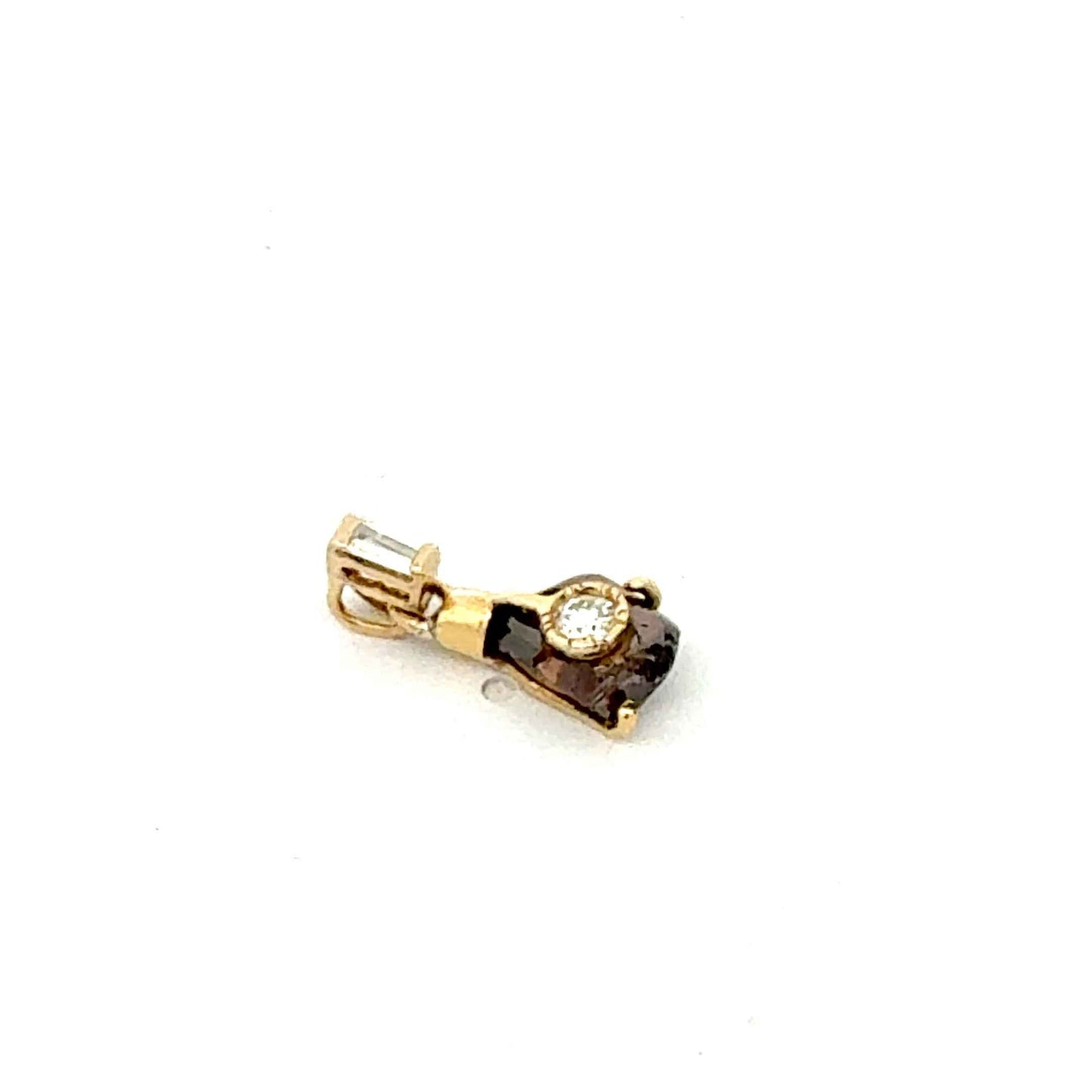Anhänger aus 750er Gold mit Rauchquarz und Brillanten – Juwelier Alen