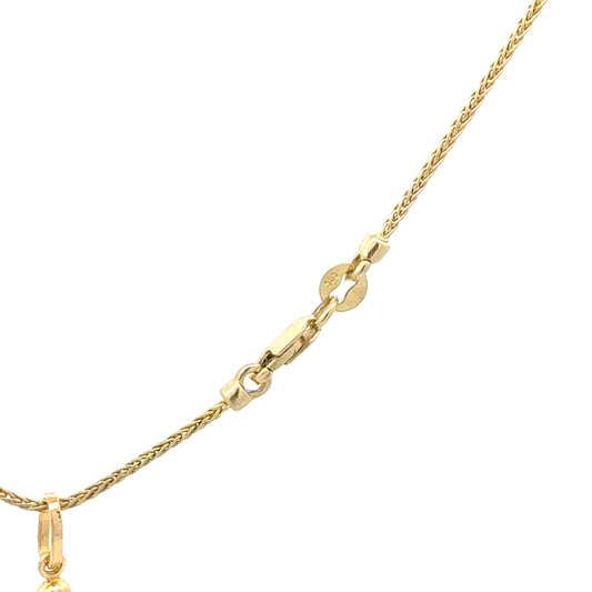 Gelbgoldkette 585 mit Storch-Anhänger im Set oder Einzeln