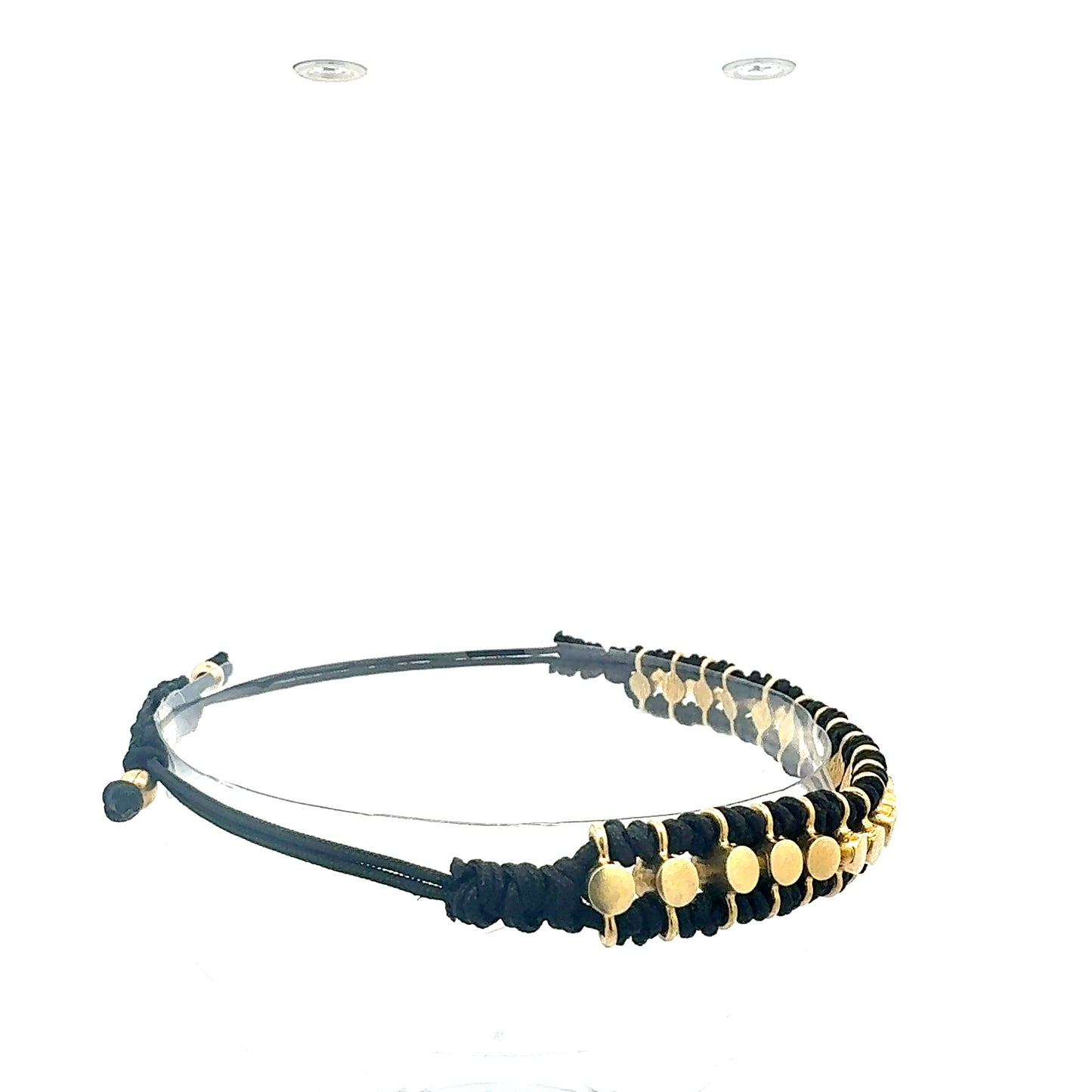 Handgeknüpftes Makramee-Armband "Aurelia" | Gold & Schwarz | Verstellbar