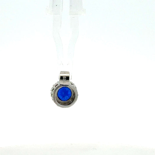 Silberanhänger 925 mit blauer Zirkonia, eleganter Schmuckanhänger von Juwelier Alen, wie in UN-0843_1.jpg zu sehen
