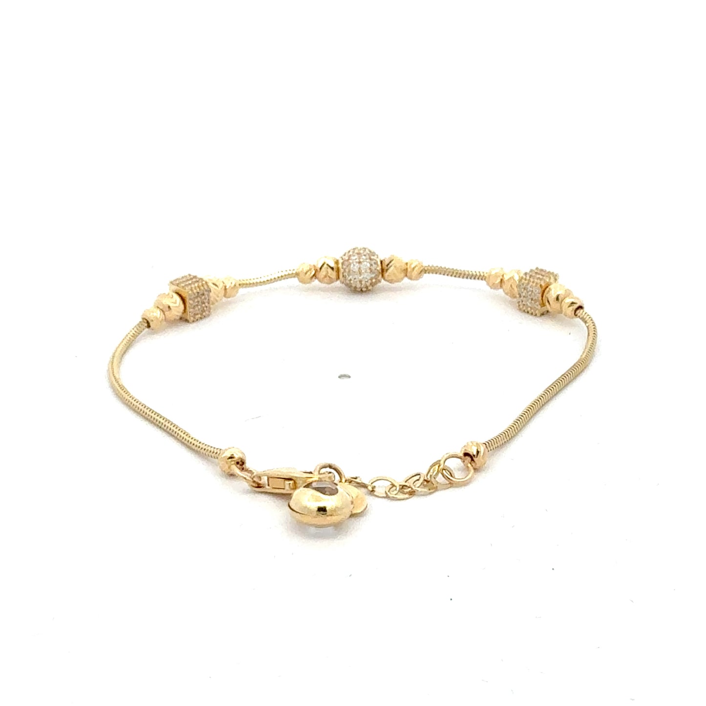 Edles Armband aus 585er Gold mit Zirkonia