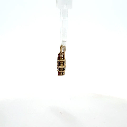 Anhänger aus 585er Gold mit Granat und Zirkonia