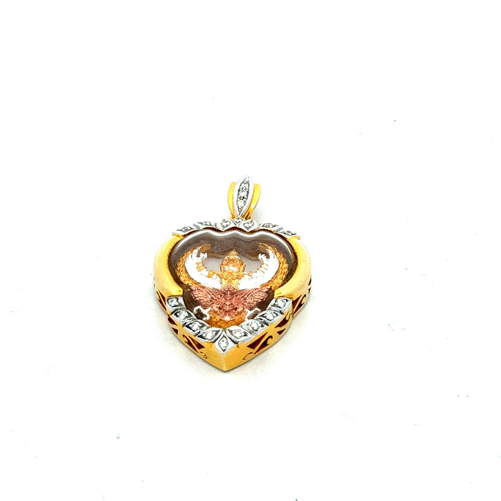 Bicolor Anhänger mit Brillanten – Thailand Stil – Juwelier Alen