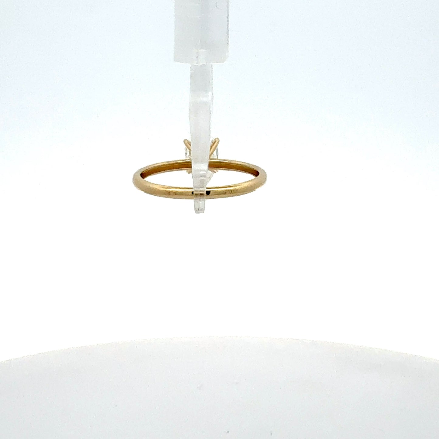 585 Gelbgold Ring mit IGI-zertifiziertem Labor-Diamanten – Tropfenschliff, 1,01 ct