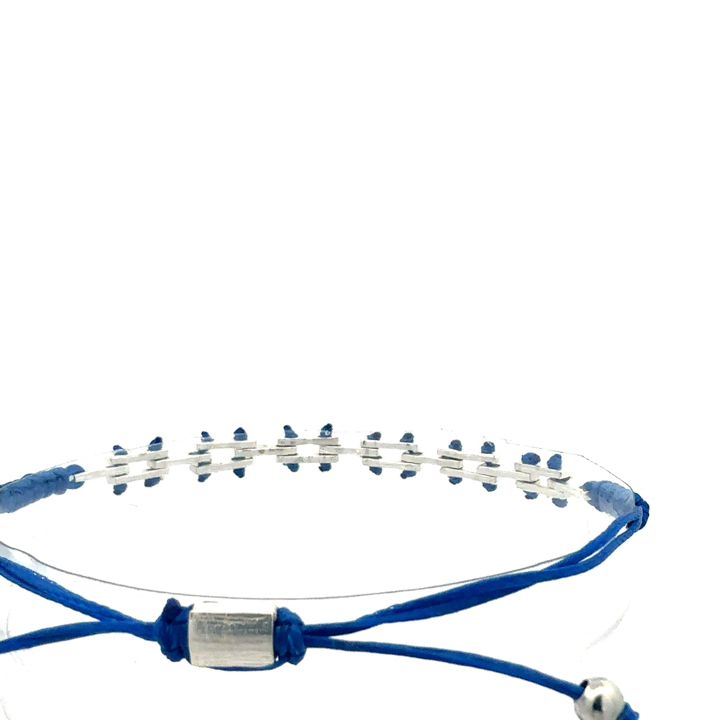 Modernes Glieder-Armband "Struktur" | Minimalistisch & Verstellbar | Silber-Schwarz oder Silber-Blau