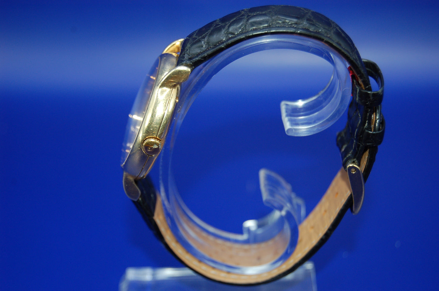 IWC Portofino 18K Gold - Seitenansicht mit Krokodillederband