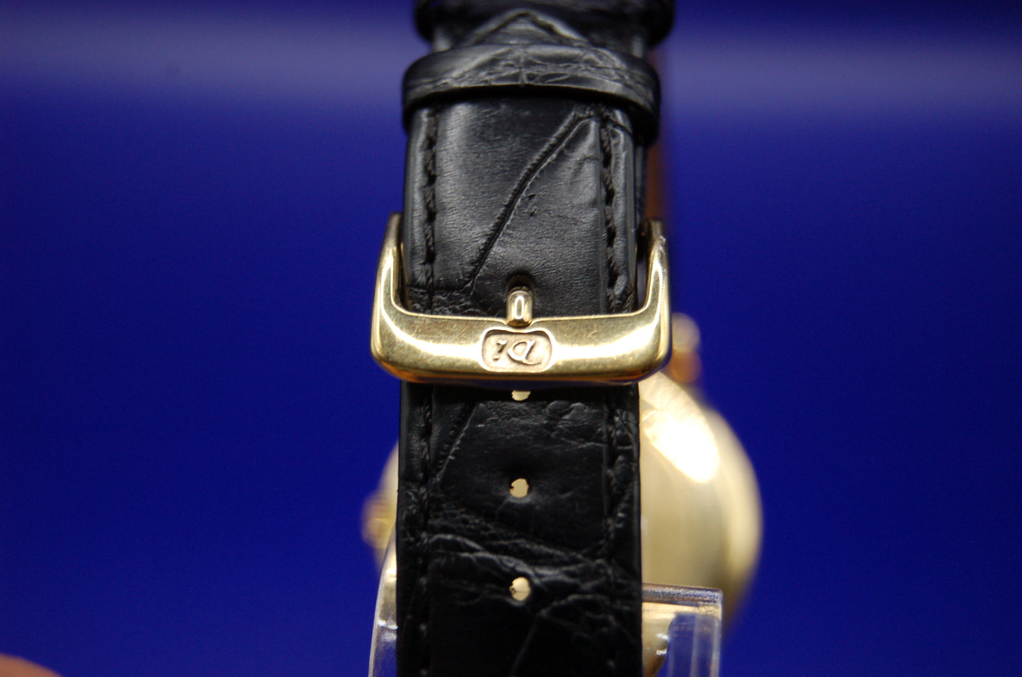 IWC Portofino Gelbgold - Ansicht Lederarmband und Dornschließe