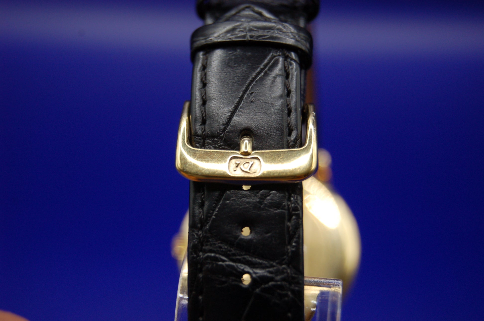 IWC Portofino Gelbgold - Ansicht Lederarmband und Dornschließe